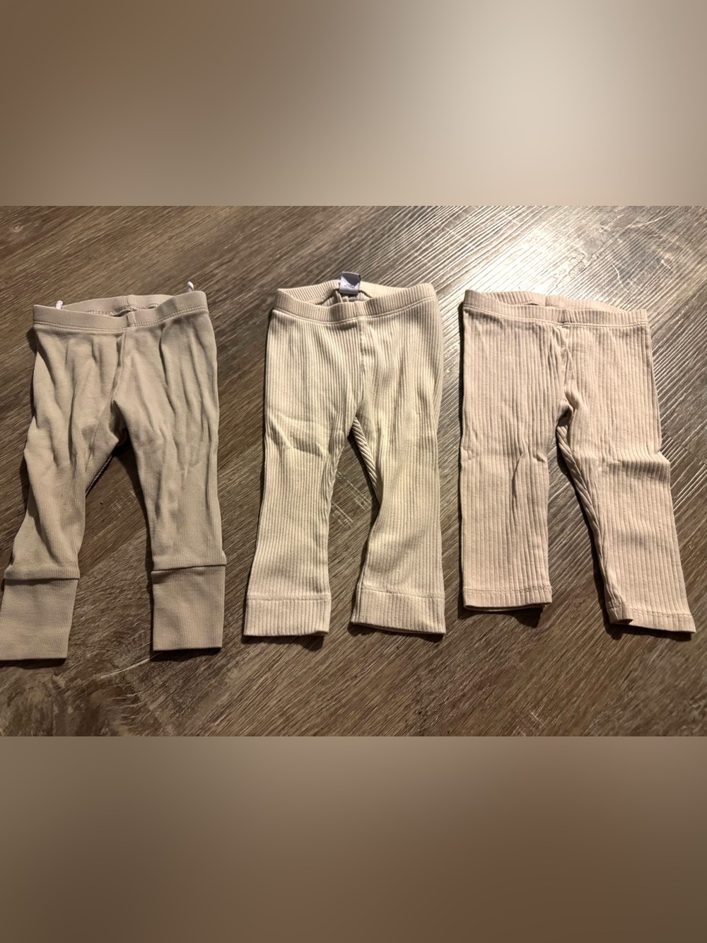 🤍🤎 Ribbed Leggings Bundle – 3 Pairs | 6–12 Months | GUC 🤎🤍